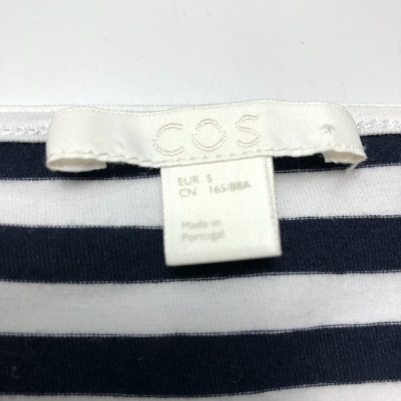 COS Striped Jersey 3/4 Sleeve Tee - Picture 4 of 5